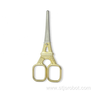 Gold Eiffel Tower Etched Beauty Scissors of Stainless Steel Quality